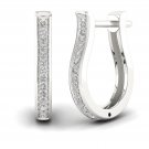 Sterling Silver 0.2ct TW Diamond Hoop Earrings (H-I, I2) Sterling Silver 0.2ct TW Diamond Hoop Earrings (H-I, I2)