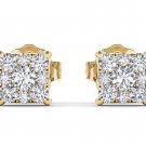 Solid 10k Yellow Gold 0.50 Ct Round Cut Diamond Stud Earrings HI I2 Pushbacks Solid 10k Yellow Gold 0.50 Ct Round Cut Diamond Stud Earrings HI I2 Pushbacks