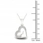 10K White Gold 0.05ct Round Cut Natural TDW Diamond Heart shape Pendant H-I I2