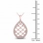 10K Rose Gold 0.25ct TDW Diamond Drop Shape Filigree Fashion Pendant Necklace