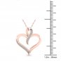10K Rose Gold 0.05ct Round Cut Natural TDW Diamond Heart shape Pendant  I2