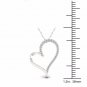 S925 Sterling Silver 0.16ct TDW Diamond Heart Necklace (H-I, I2)