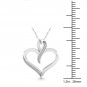10K White Gold 0.05ct Round Cut Natural TDW Diamond Heart shape Pendant  I2
