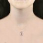 Solid 10K Rose Gold 0.18Ct Round Cut Dancing Diamond Pendant Necklace