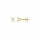 0.75Ct Princess Cut Natural Diamond Stud Earrings in 14K Yellow Gold 0.75Ct Princess Cut Natural Diamond Stud Earrings in 14K Yellow Gold