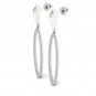 Sterling Silver 0.33ct TW Diamond Loop Dangle Earrings