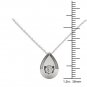 Solid 10K White Gold 0.018Ct Round Cut Dancing Diamond  Pendant Necklace