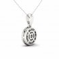10K White Gold 0.15ct TDW DiamondCluster Halo Pendant Necklace