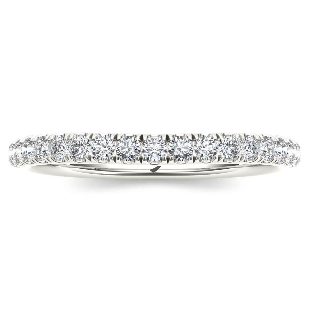Real 14k White Gold 0.25ct TDW Natural Diamond Women's Wedding Band  H-I I2