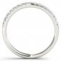 Real 14k White Gold 0.25ct TDW Natural Diamond Women's Wedding Band  H-I I2