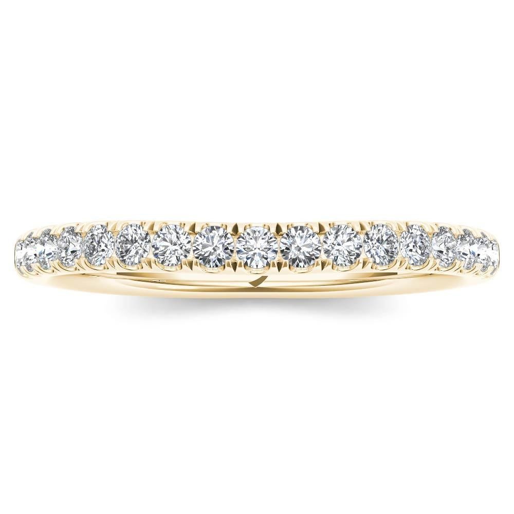 Real 14k Yellow Gold 0.25ct TDW Natural Diamond Women's Wedding Band  H-I I2