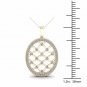 10K Yellow Gold 0.25ct TDW Diamond Oval Shape Filigree Fashion Pendant Necklace