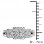 Solid 14K White Gold 1.50 Ct Brillant Princess Cut Diamond Engagement Ring