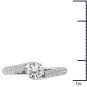 Real 14k White Gold 1.25 Ct Round Cut Diamond Bypass Solitaire Engagement Ring