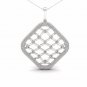 10K White Gold 0.25ct TDW Diamond Filigree Fashion Pendant Necklace