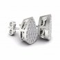 10k White Gold 0.15ct TDW Diamond Drop Shape Cluster Stud Earrings H-I  I2