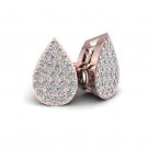 10k Rose Gold 0.15ct TDW Diamond Drop Shape Cluster Stud Earrings H-I I2 10k Rose Gold 0.15ct TDW Diamond Drop Shape Cluster Stud Earrings H-I I2