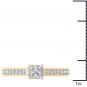 14k Yellow Gold 1.50 Ct Princess Cut Diamond Classic Solitaire Engagement Ring