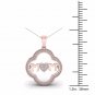 10K Rose Gold 0.2ct TDW Diamond MOM Heart Pendant Necklace