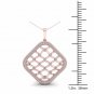 10K Rose Gold 0.25ct TDW Diamond Filigree Fashion Pendant Necklace