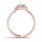 Solid 14k Rose Gold 0.75 Ct Natural Round Cut Diamond Halo Engaement Ring HI I2