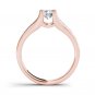 Solid 14k Rose Gold 0.75 Ct Round Cut Diamond Classic Solitaire Engaement Ring