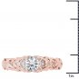 14k Rose Gold 0.50 Ct Round Cut Diamond Classic Solitaire Engagement Ring HI I2