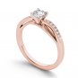 14K Rose Gold 0.40 Ct Natural Round Cut Diamond Solitaire Engagement Ring HI I2