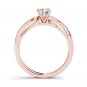 14K Rose Gold 0.40 Ct Natural Round Cut Diamond Solitaire Engagement Ring HI I2
