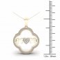 10K Yellow Gold 0.2ct TDW Diamond MOM Heart Pendant Necklace