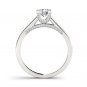 Real 14k White Gold 1.00 Ct Round Cut Diamond Classic Solitaire Engagement Ring