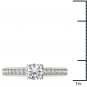 Real 14k White Gold 1.00 Ct Round Cut Diamond Classic Solitaire Engagement Ring