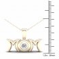 10K Yellow Gold 0.01ct TDW Diamond MOM Solitaire Pendant Necklace