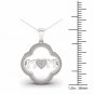 10K White Gold 0.2ct TDW Diamond MOM Heart Pendant Necklace