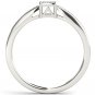 Solid 10k White Gold 0.10 Ct Natural Round Cut Diamond Cluster Engagement Ring