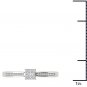 Solid 10k White Gold 0.10 Ct Natural Round Cut Diamond Cluster Engagement Ring