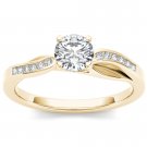 14K Yellow Gold 0.40 Ct Natural Round Cut Diamond Solitaire Engagement Ring I2 14K Yellow Gold 0.40 Ct Natural Round Cut Diamond Solitaire Engagement Ring I2