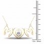 10K Yellow Gold 0.01ct TDW Diamond MOM Heart Solitaire Pendant Necklace