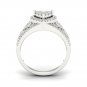 10k White Gold 0.50ct TDW Diamond Heart Shape Cluster Engagement Ring
