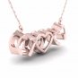 10K Rose Gold 0.01ct TDW Diamond MOM Heart Solitaire Pendant Necklace