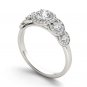 Real 14k White Gold 1.00 Ct Natural Round Cut Diamond Halo Engagement Ring HI I2