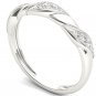 Solid 10k White Gold 0.1 Ct Diamond Anniversary Wedding Engagement Band HI I2