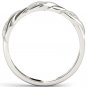 Solid 10k White Gold 0.1 Ct Diamond Anniversary Wedding Engagement Band HI I2