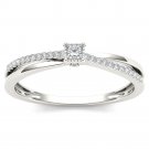 14k White Gold 0.13 Ct Natural Princess Cut Diamond Solitaire Engagement Ring 14k White Gold 0.13 Ct Natural Princess Cut Diamond Solitaire Engagement Ring