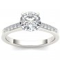 Solid 14K White Gold 1.25 Ct Round Cut Diamond Classic Solitaire Engagement Ring