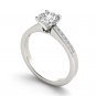 Solid 14K White Gold 1.25 Ct Round Cut Diamond Classic Solitaire Engagement Ring