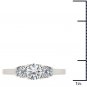 14k White Gold 1.25 Ct Round Cut Diamond Three Stone Solitaire Engagement Ring
