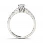 14K White Gold 1.20 Ct Natural Round Cut Diamond Classic Engagement Ring HI