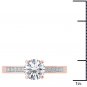 Solid 14K Rose Gold 1.25Ct Round Cut Diamond Classic Solitaire Engagement Ring