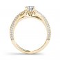 Real 14k Yellow Gold 1.00Ct Round Cut Diamond Classic Solitaire Engagement Ring